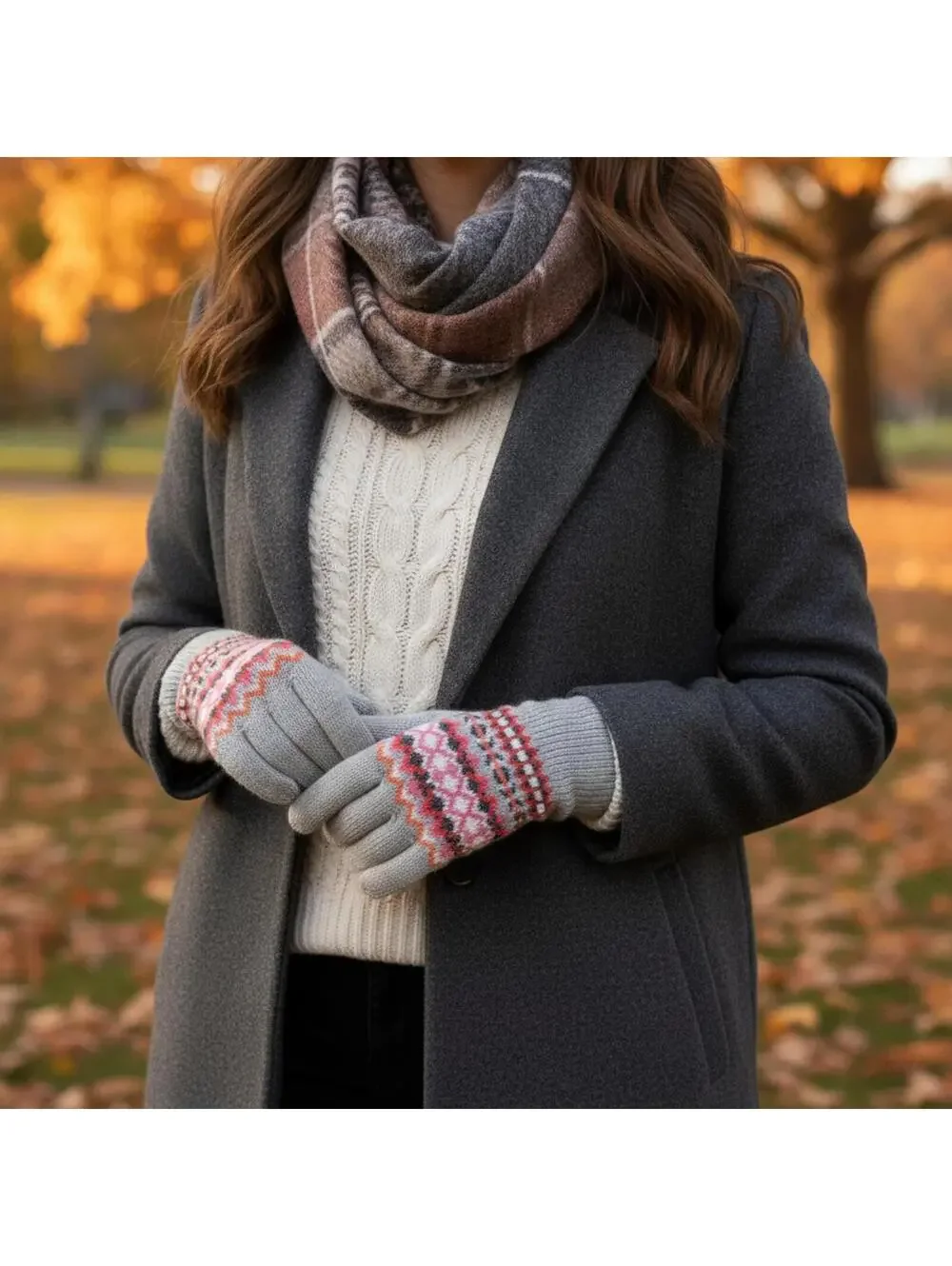 TALBOTS FAIR ISLE TOUCH GLOVES NWT